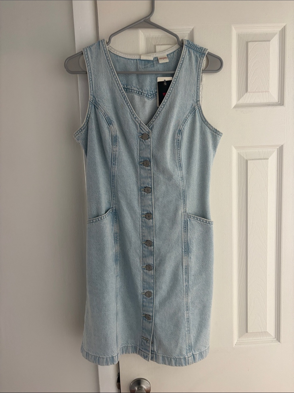 NWT Levi's Light Blue Denim Button-Front Dress MEDIUM